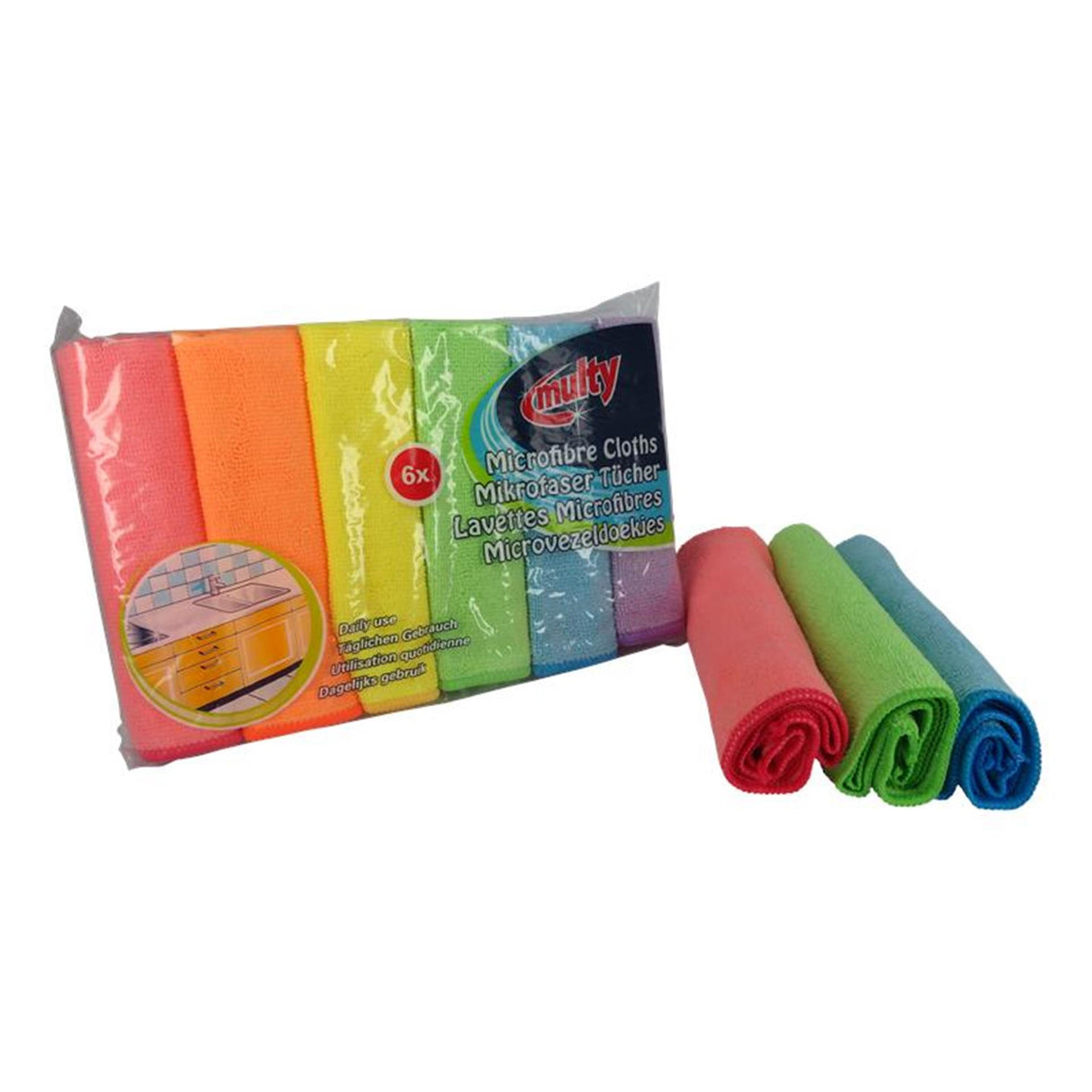 Multy microvezeldoekjes pak a 6 stuks