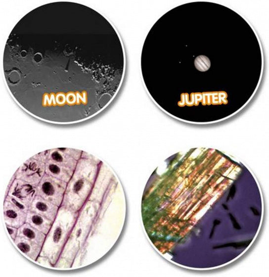 National Geographisches Teleskop -Mikroskop -Set Aluminium Schwarzgelb