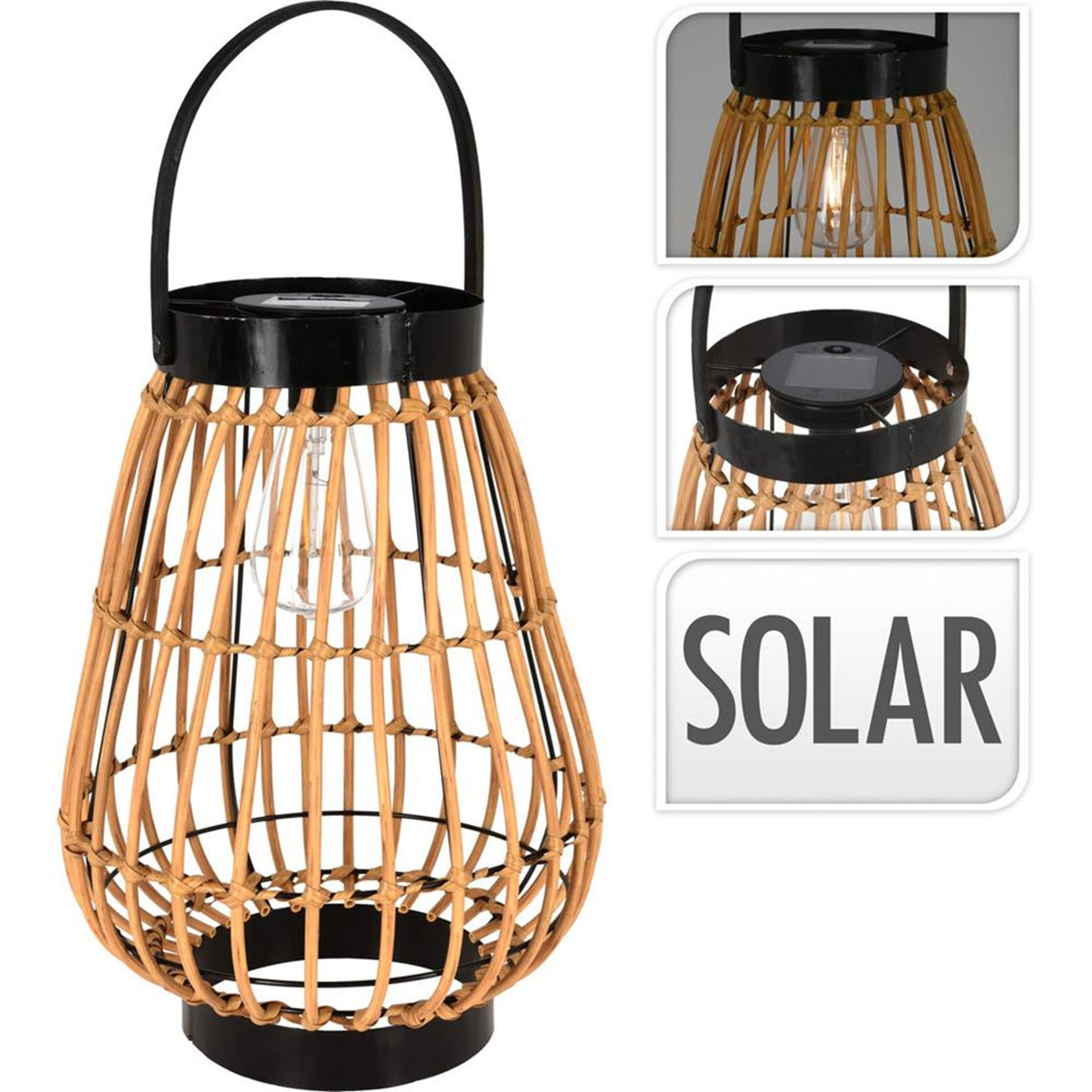 Pro Gartenlantern mat Solar 27x38cm