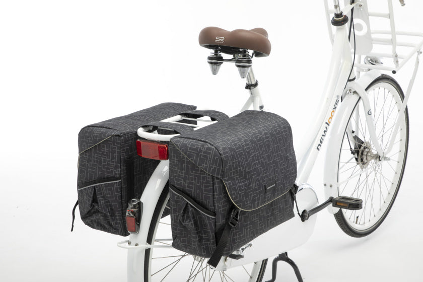 Mondi Joy Double Bicycle Bag - Water -Repellent Polyester - Black - 38L