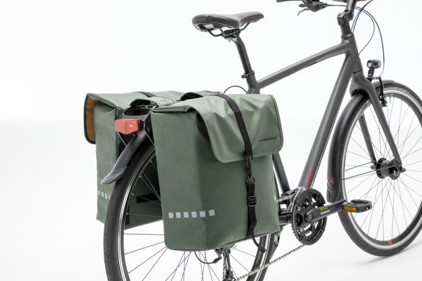 Fahrradbeutel Odense - harte, geräumige Doppel -Rucksack für Elektrofahrräder - grün