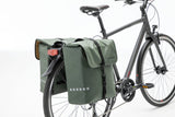 Fahrradbeutel Odense - harte, geräumige Doppel -Rucksack für Elektrofahrräder - grün