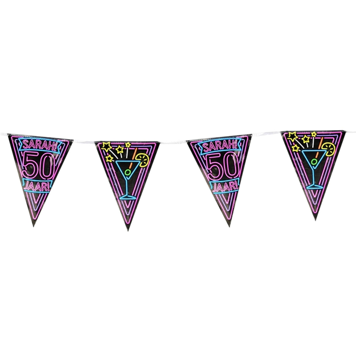 Paperdreams neon party vlag sarah