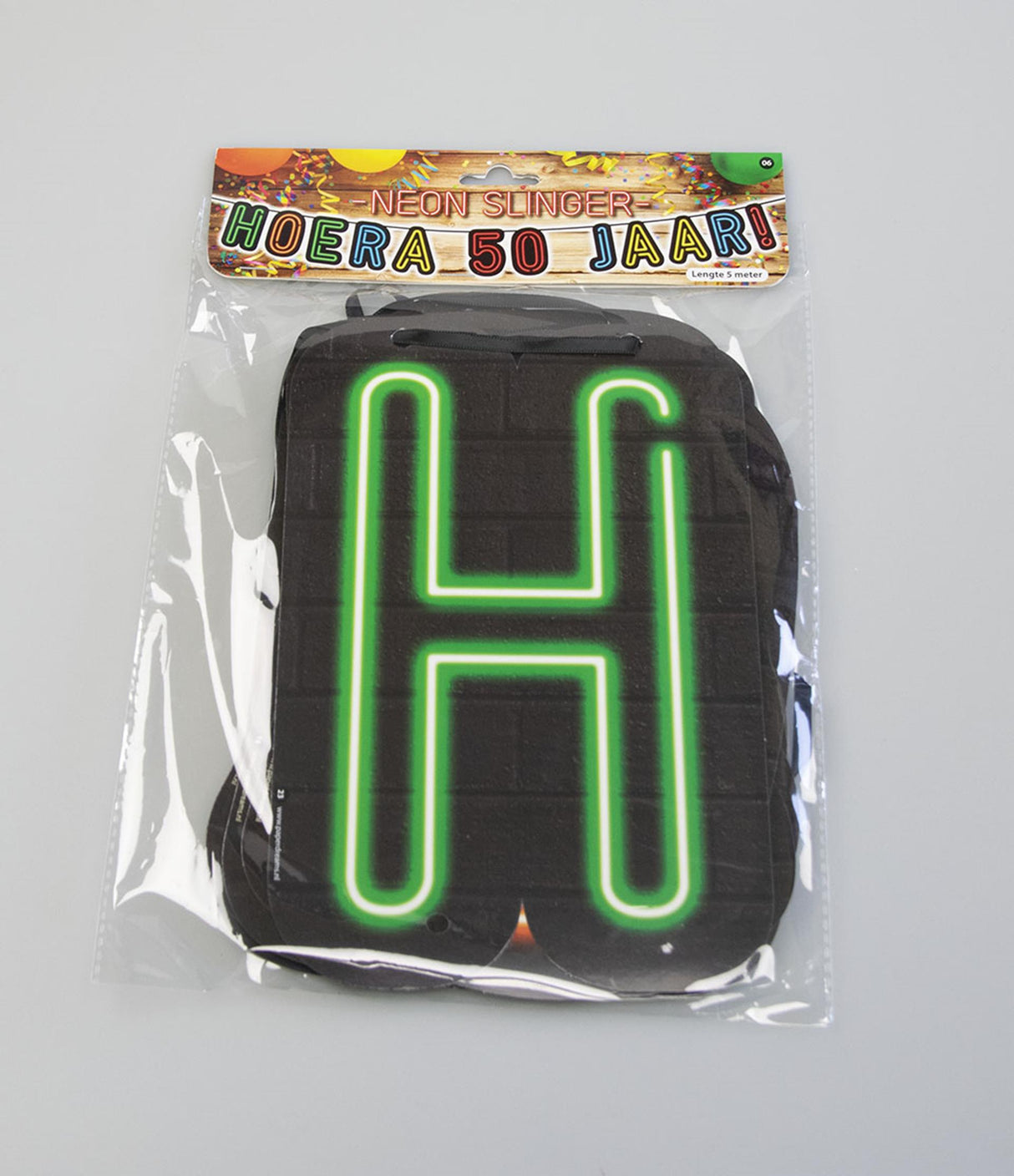 Paperdreams neon slinger hoera 50 jaar!