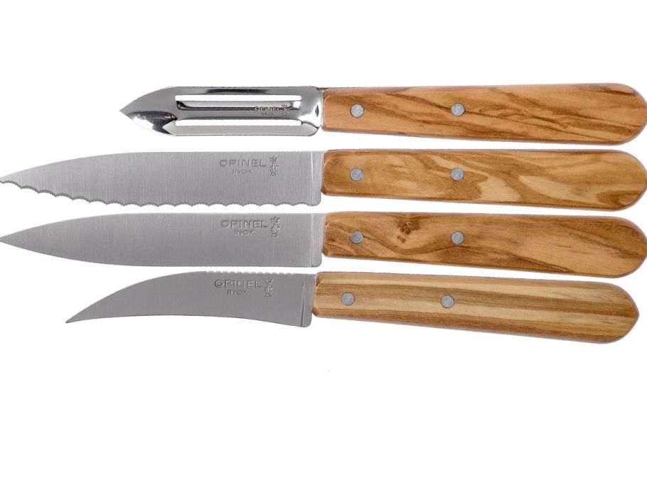 Opinel kitchen knives olive wood - 4 -piece