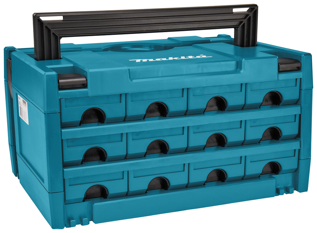 Makita accessories makstor 3.12 m-box systainer with 12 drawers - 395x295x215 mm - p-84327 - p-84327
