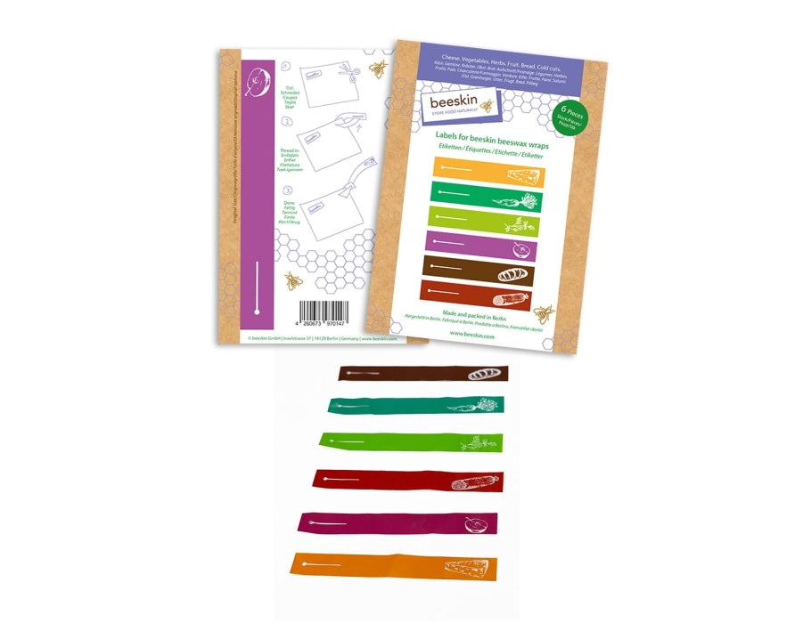 Beeskin labels for beeswax products - pack of 6