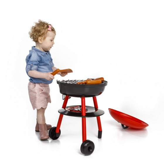 Paradiso legetøj legetøj grill 50 cm 30-delt rød sort