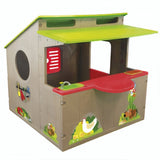 Paradiso legetøj Kiosk Speelhuis 139 x 118 cm Brun grøn rød