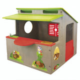 Paradiso legetøj Kiosk Speelhuis 139 x 118 cm Brun grøn rød