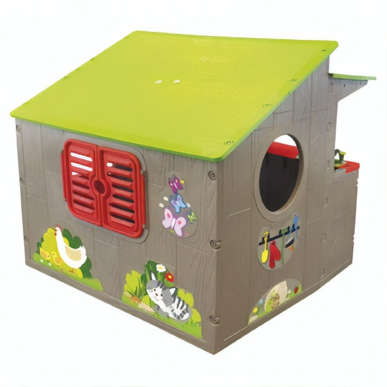 Paradiso legetøj Kiosk Speelhuis 139 x 118 cm Brun grøn rød