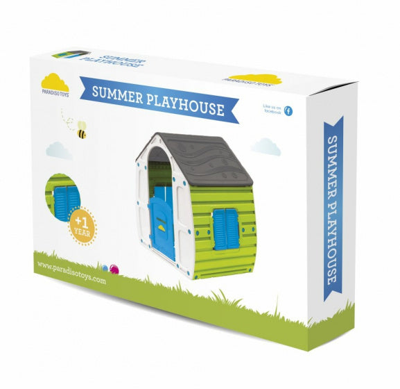 Paradiso toys Playhouse Summer 102 x 90 cm green gray blue