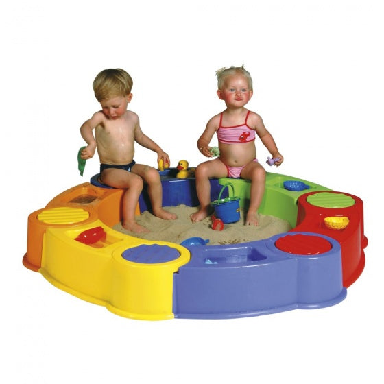 Giocattoli paradiso colombus sandbox con compartimenti d'acqua 141 cm