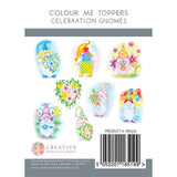 The paper boutique • celebration gnomes colour me toppers collection