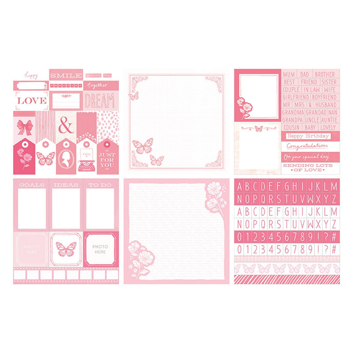 The paper boutique • everyday shades of pink project pad