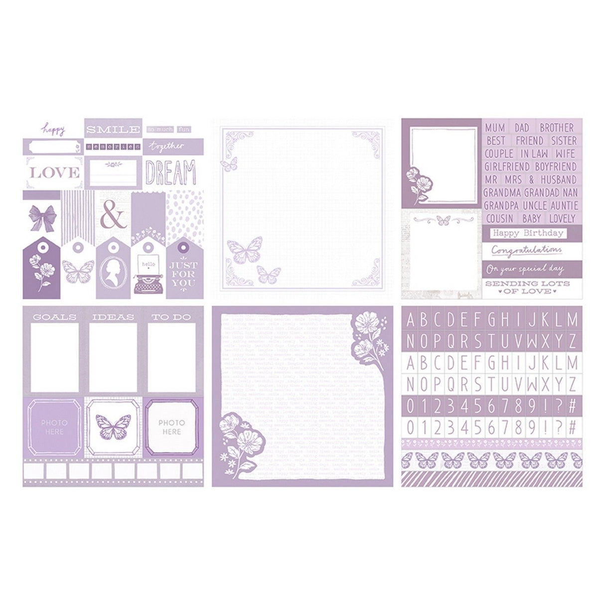 The paper boutique • everyday shades of lilac project pad