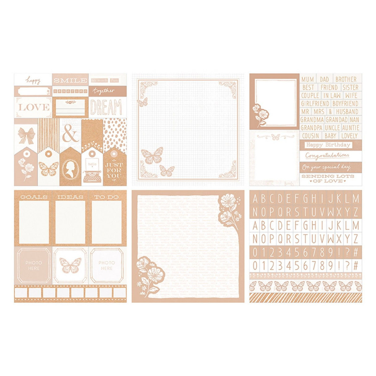 The paper boutique • everyday shades of kraft project pad