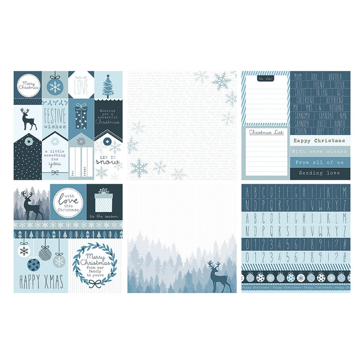 The paper boutique • shades of icy christmas project pad
