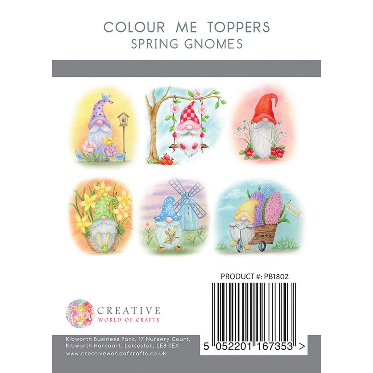 The paper boutique • spring gnomes colour me toppers