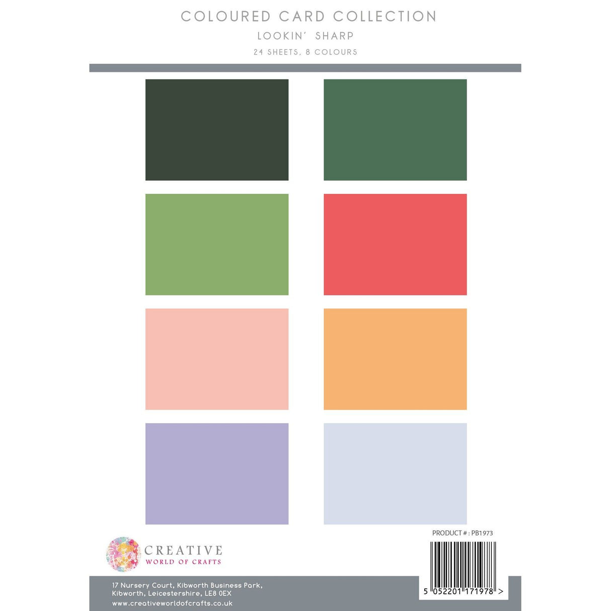 The paper boutique • lookin sharp colour card collection