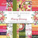 The paper boutique • peony dreams embellishments pad 20,32x20,32cm
