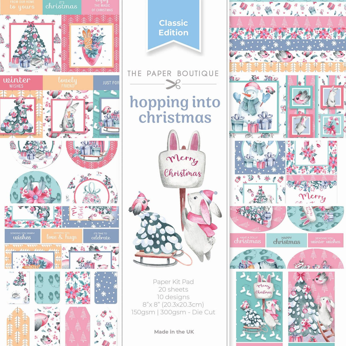 The paper boutique • hopping into christmas paper kit pad 20,3x20,3cm
