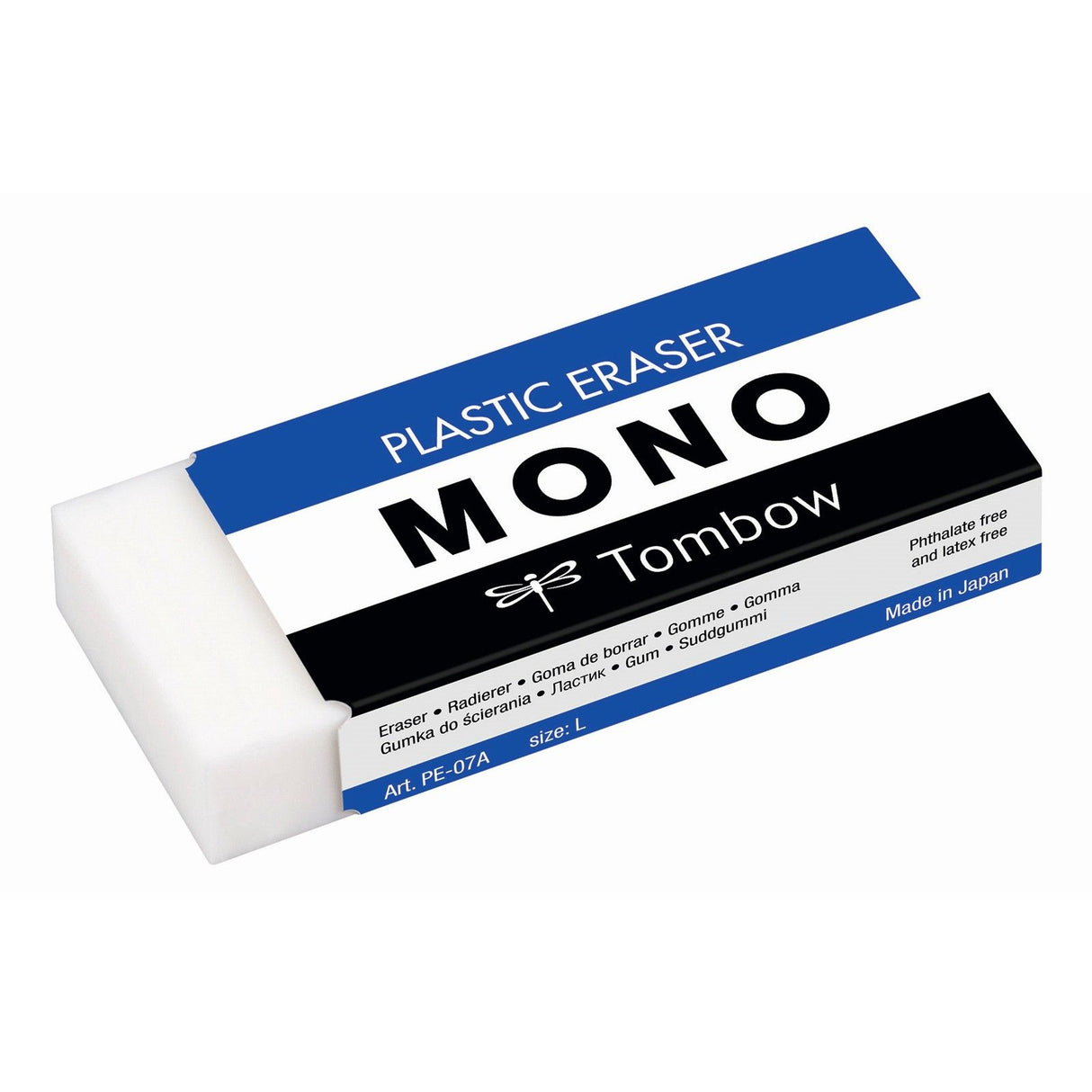 Tombow • eraser mono l, 38 g, individual clear foil packaging