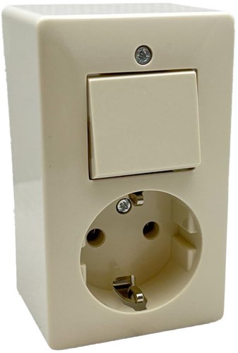 Peha surface-mounted combination flush switch cream - 4663240
