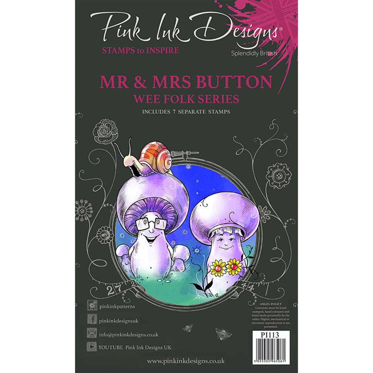 Pink ink designs • clear stempel set a6