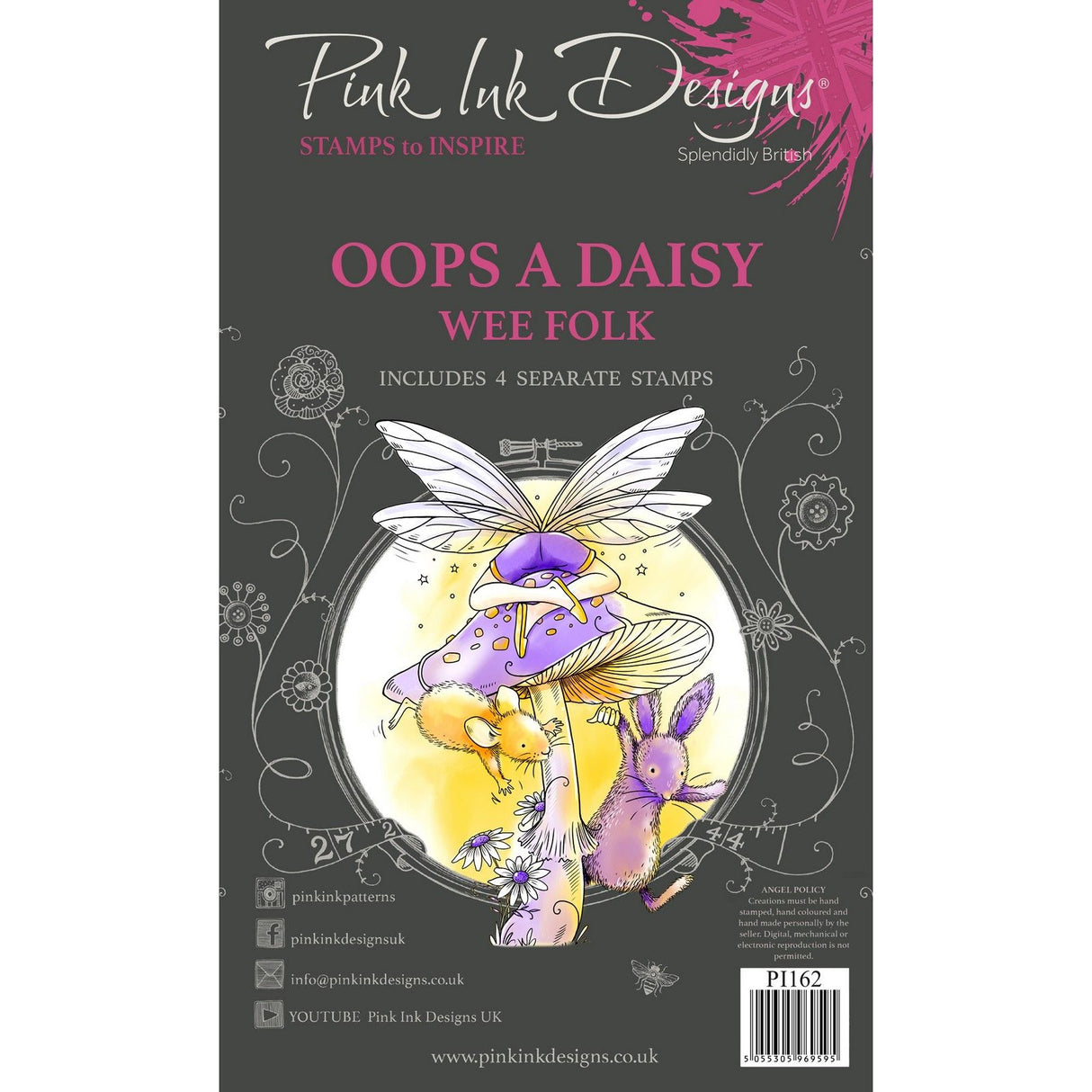 Pink ink designs • clear stempel set oops a daisy a6