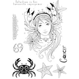 Pink ink designs • astrology series clear stempels cancer the psychic