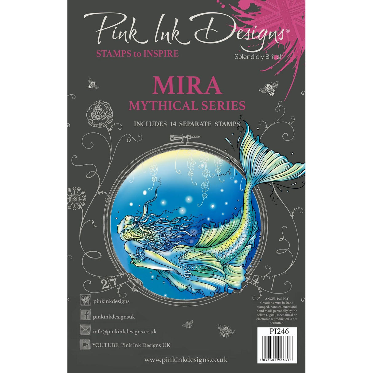 Pink ink designs • mythical series clear stamp set mira