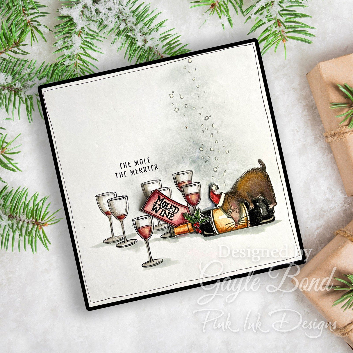 Pink ink designs • christmas series clear stamp set the north mole