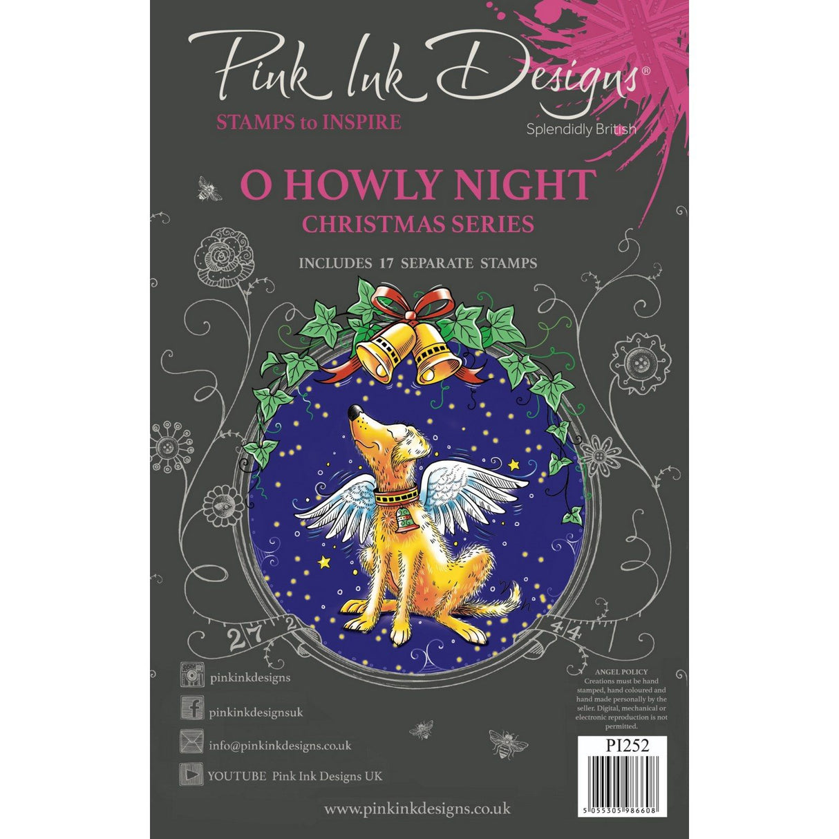 Pink ink designs • christmas series clear stamp set o howly night