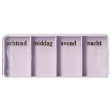 Jvdl pill box week 4 compartments per day white