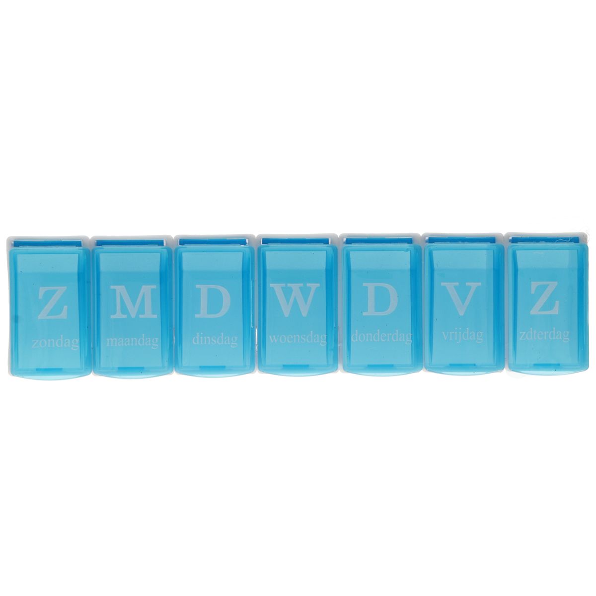 Jvdl pill box week 7 compartments blue