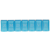 Jvdl pill box week 7 compartments blue