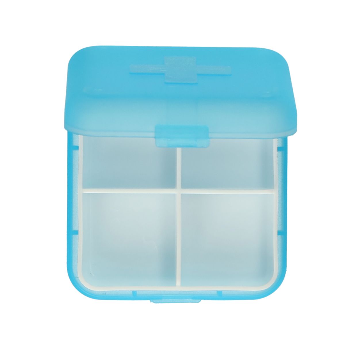 Jvdl Pillendose plus 4 Fächer blau