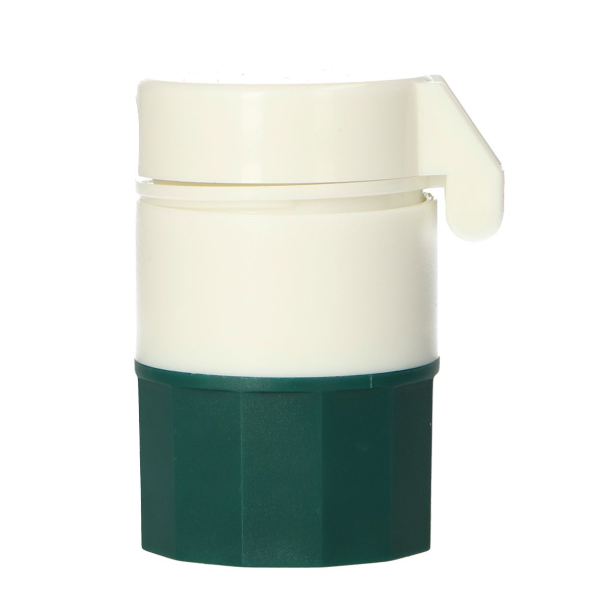 Pudełko na pigułki Jvdl, przecinak do tabletek i rozdrabniacz 3 w 1, ciemnozielony