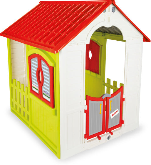 Pilsan Foldbart Playhouse 110 x 92 x 109 cm grønn hvit rød