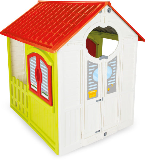 Pilsan Foldbart Playhouse 110 x 92 x 109 cm grønn hvit rød