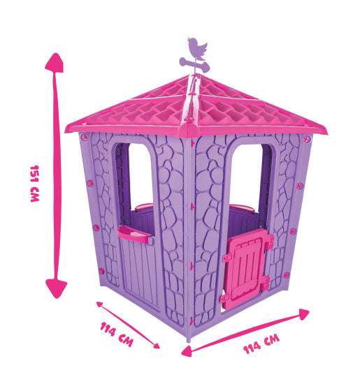 Pilsan Stone Speelhuisje 114 x 114 x 151 cm rose violet