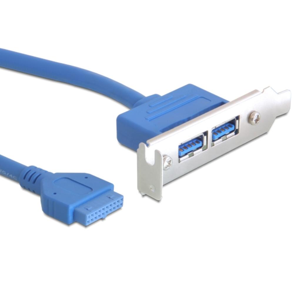 Delock slotplaat og USB 3.0 til 19 pin