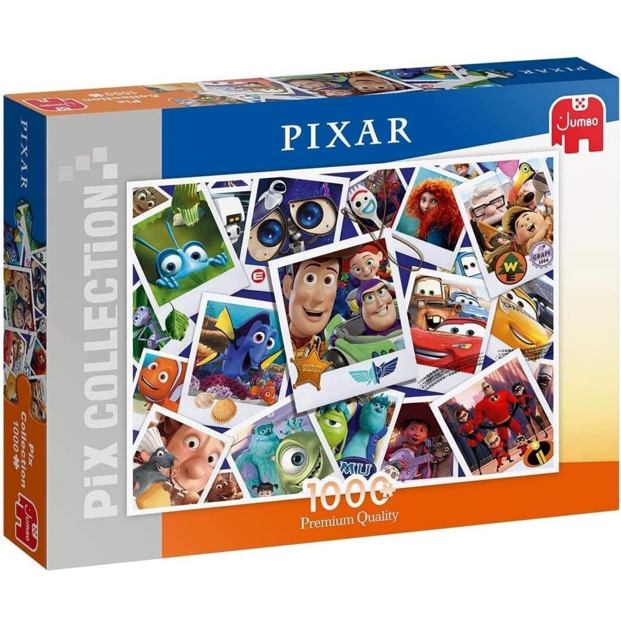 Jumbo Puzzle - Famous figures from Disney Pixar - 1000 pieces
