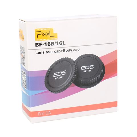 Pixel Objektiver hënneschter Cap Bf-16l + Kierperkapp BF-16b fir Canon