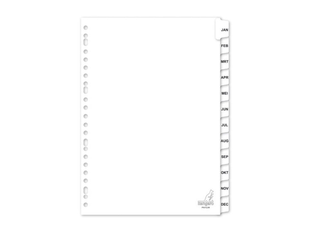 Linguette canguro a4 23 anelli cartone gennaio-dicembre