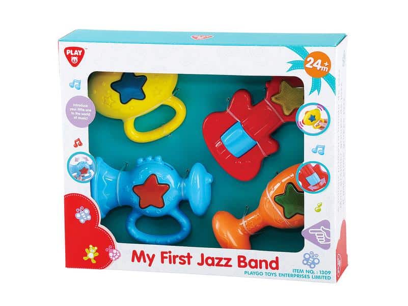 Playgo Colorful music instruments 4 pieces in box.