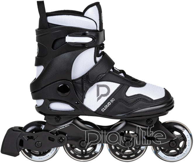 Playlife Cloud Fitness Inline Skates 82A sort hvid størrelse 42