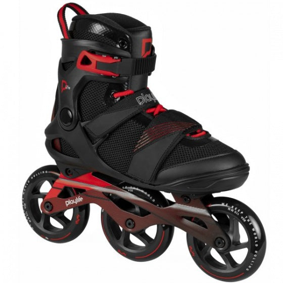 PlayLife GT Black 110 Inlineskates Men Black Red Size 37