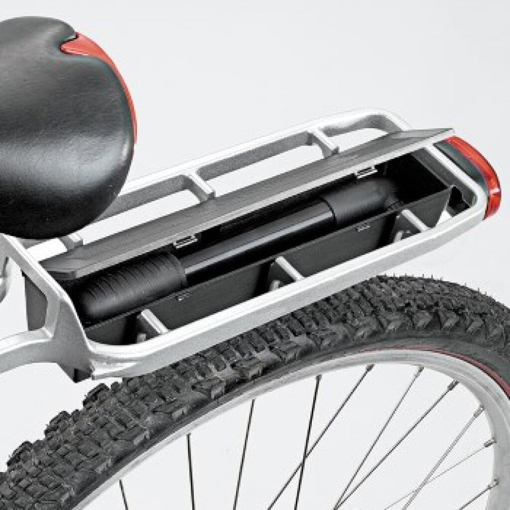 Proprietà del sedile di Pletscher Orion con scatola di stoccaggio QR Alu Silver